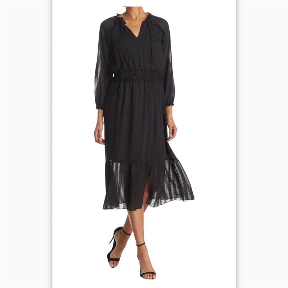 NWOT Frame Pleated Long Sleeve Front tie